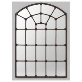Arched Gate Mirror, Antique Silver