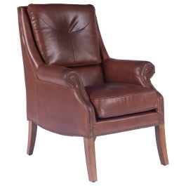 Button Leather Armchair