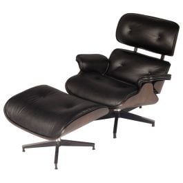 Eames Replica Leather Lounge Chair & Ottoman