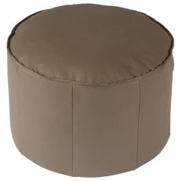 Elina 60cm Round Leather Footstool