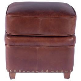 Newton Leather Ottoman