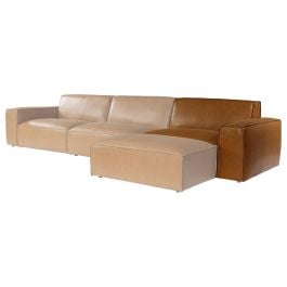 Nola Modular Leather Left Sofa Seat