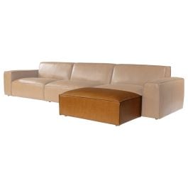 Nola Modular Leather Ottoman