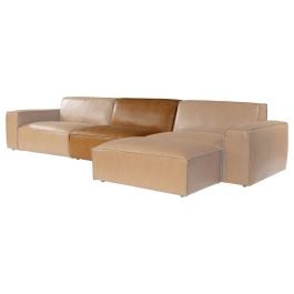 Nola Modular Leather Single Sofa Seat