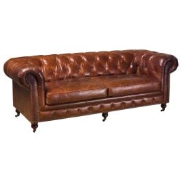 Sheffield 3 Seater Leather Sofa