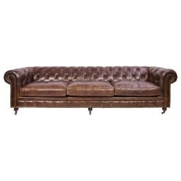 Sheffield 4 Seater Leather Sofa