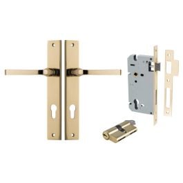 Annecy Lever Rect Backplate Entrance Kit w Lock K/K