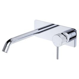Axle Wall Mixer Set, Rect Plate, 200mm Outlet