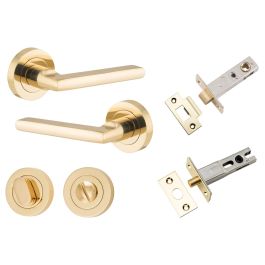 Baltimore Lever Round Rose Kit w Privacy Turn