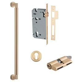 Berlin Pull Handle 450mm Entrance Kit w Lock K/K