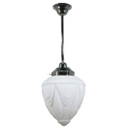 Empire Opal Matt 8" Shade w 1/2" x 1/2m Rod Pendant