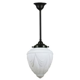 Empire Opal Matt 8" Shade w 3/4" x 1/2m Rod Pendant