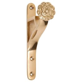 4.5cm Single Tie Back Hook, Polished Brass