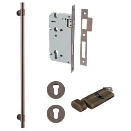 Helsinki Pull Handle 600mm Entrance Kit w Lock K/T