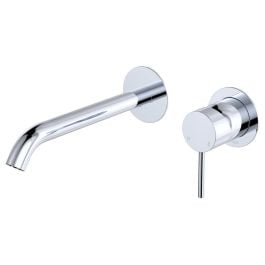 Kaya Wall Mixer Set, Rnd Plates, 200mm Outlet