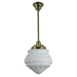 Premier Opal Matt 8" Shade w 1/2" x 1/2m Rod Pendant