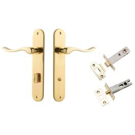 Stirling Lever Oval Backplate Kit w Privacy Turn