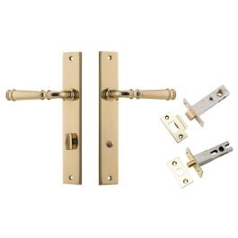 Verona Lever Rect Backplate Kit w Privacy Turn