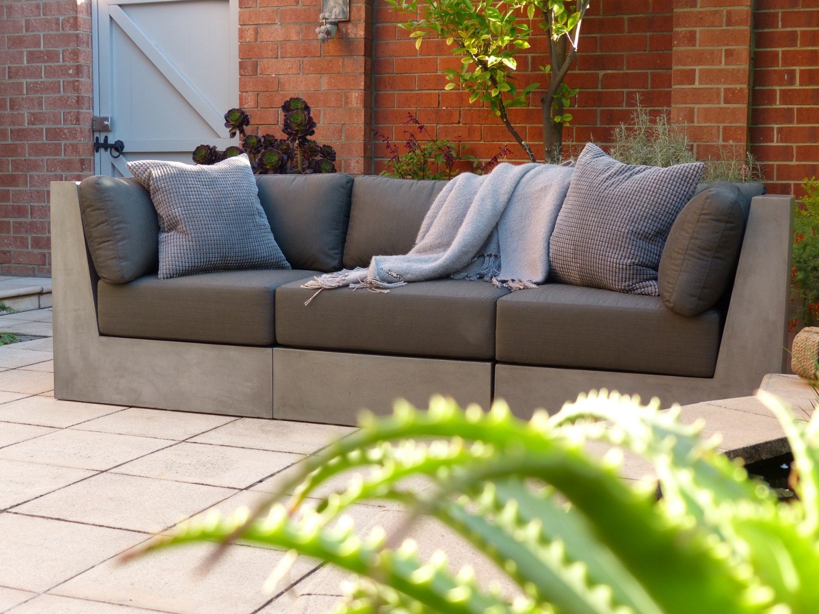 3 Seater Outdoor Concrete Sofa